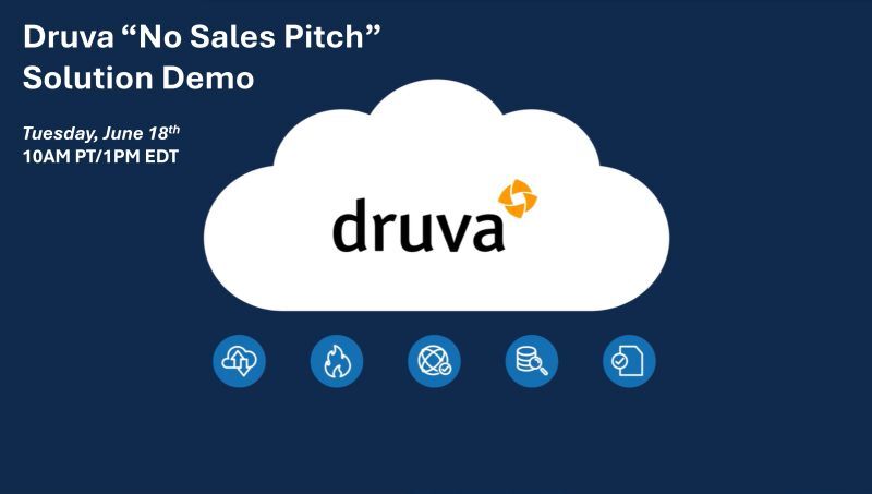 druva "no sales pitch" solution demo